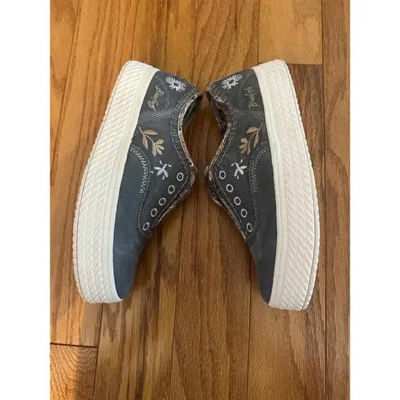 NEW Blowfish Malibu SUPER SWEET Women Canvas Sneaker Gray Color Washed 8M - Picture 4 of 7